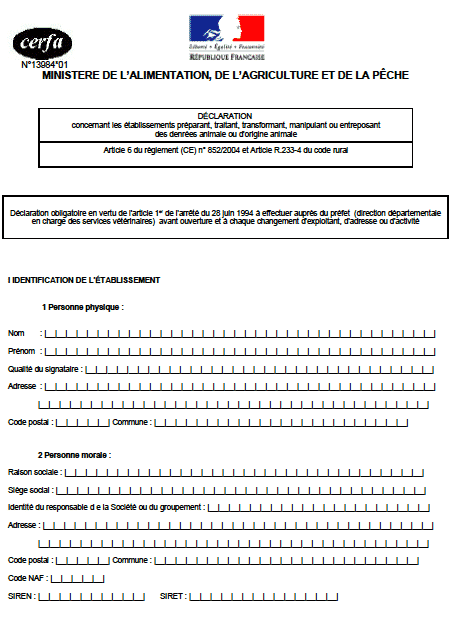 Comment remplir le cerfa n°13984*01 pour déclarer votre entreprise