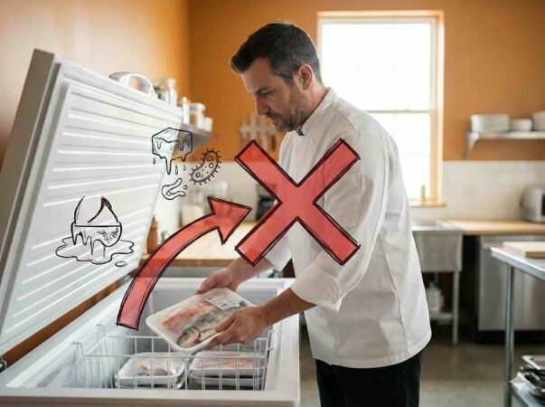 Recongeler, Mauvaise pratique d'hygiène, re congeler, BPH, HACCP, vendu décongelé, recongelé,