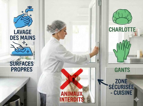 Animaux, chien, chat, cuisine domestique, déclaration d'activité alimentaire, cuisinier